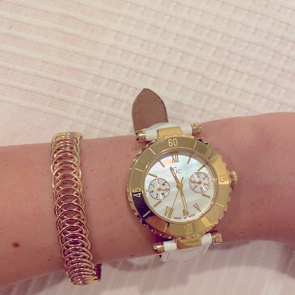 Guess Collection White & Gold Watch